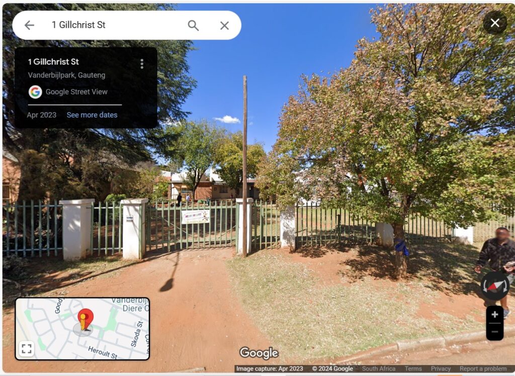 Local church and Gillchrist Street reference image near Agape in Vanderbijlpark